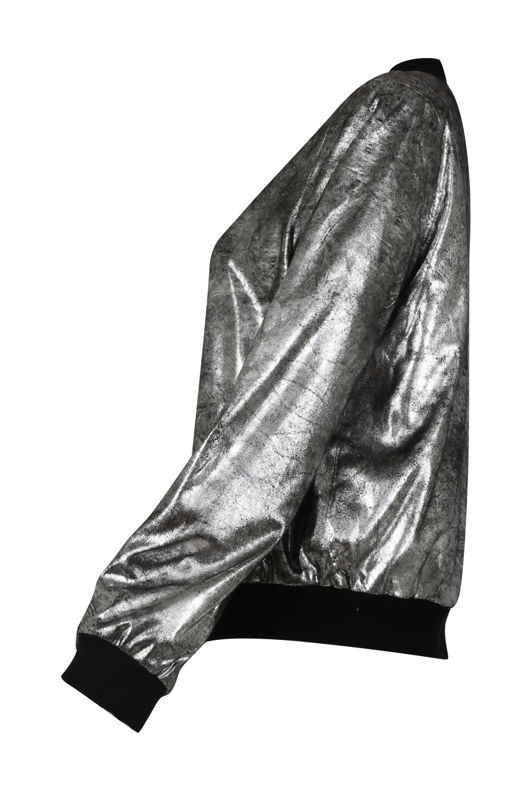 Silver Foil Bomber Jacket