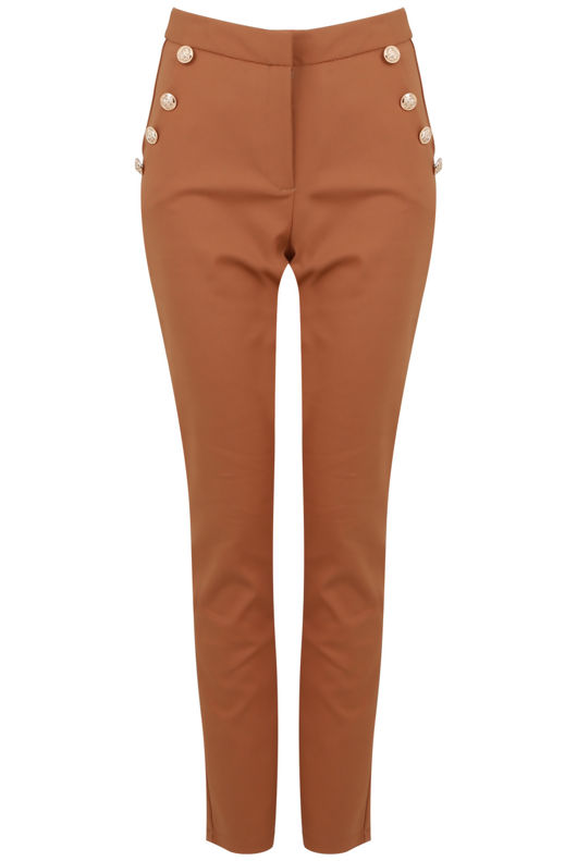 Camel Sailor Buttoned Trousers