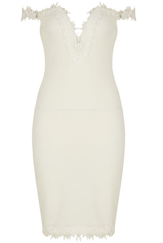 Floral Embroidery Bodycon Dress