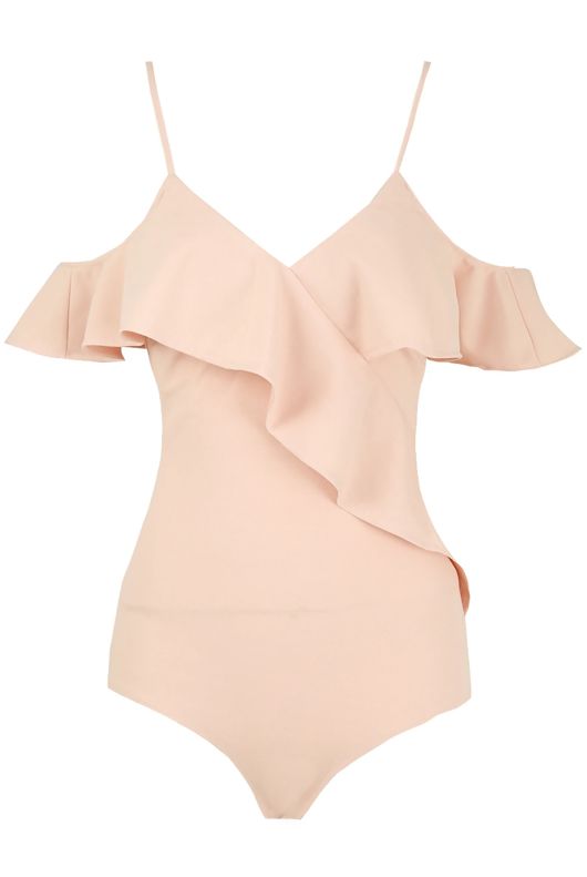 Rose Cross Over Frilled Bodysuit