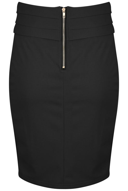 Black Leg Slit Skirt 
