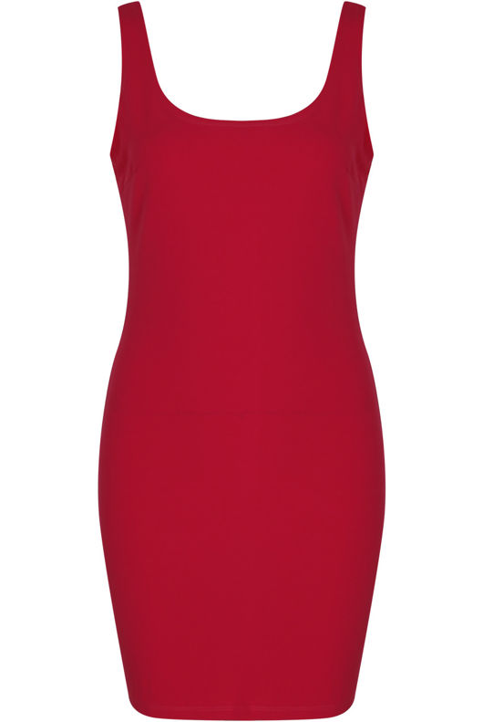 Fuchisa Scooped Bodycon Midi Dress