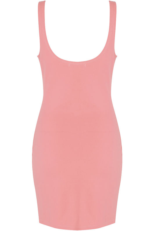 Rose Scooped Bodycon Midi Dress