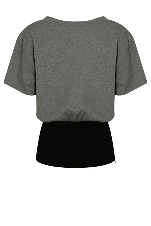 Grey Lace Up Corset Tees