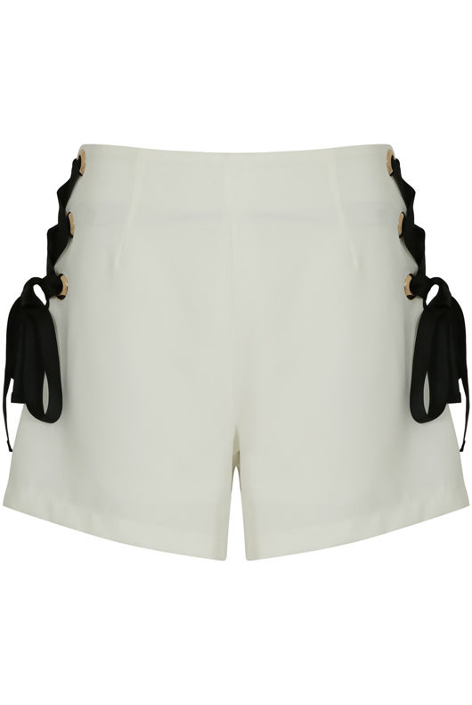 White Lace Trim Short
