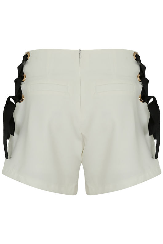 White Lace Trim Short