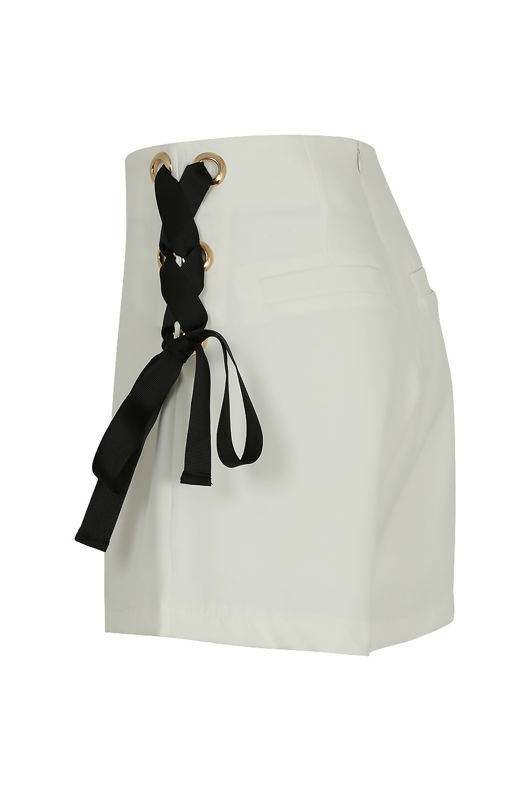 White Lace Trim Short