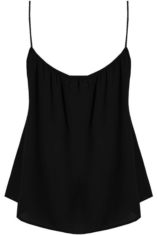 Black Petal Crochet Sleeveless Tops