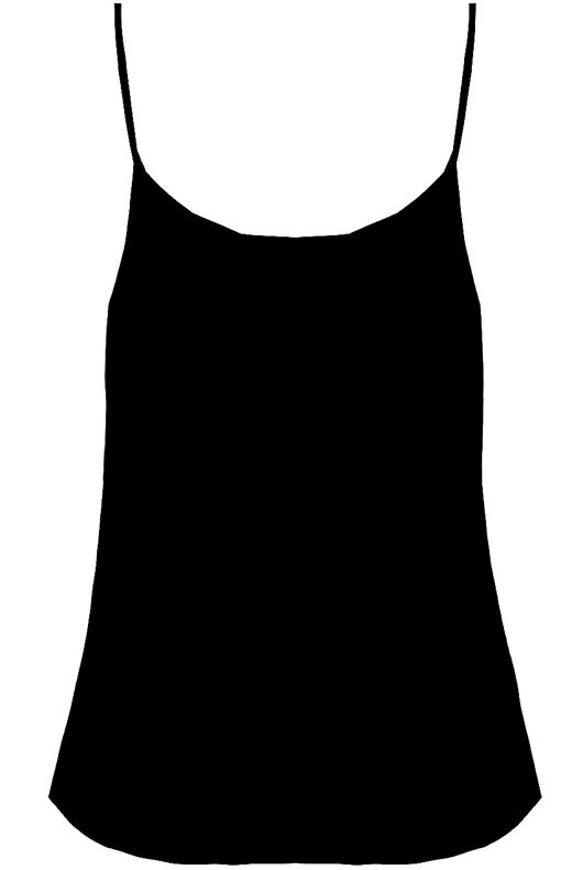 Black Contrast Flower Embroidery Tops