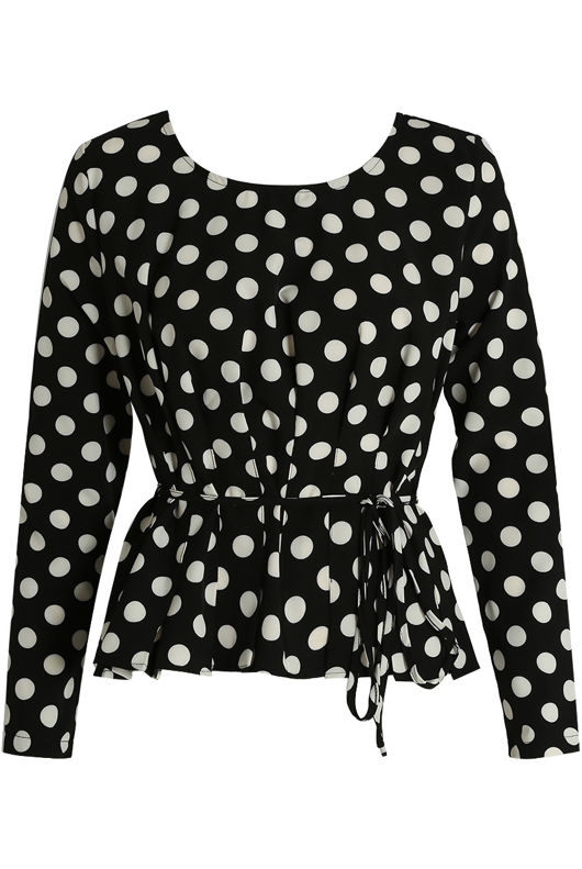 Black Polka Dot Blouse