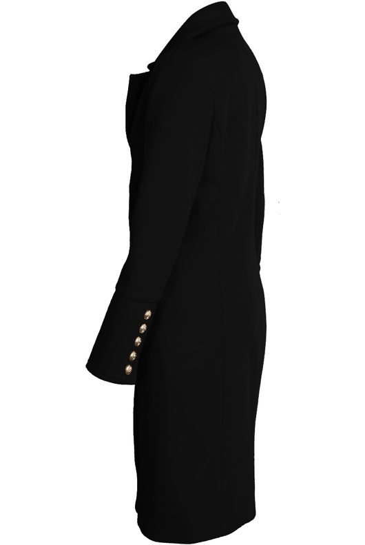 Golden Button Double Breast Long line Coat