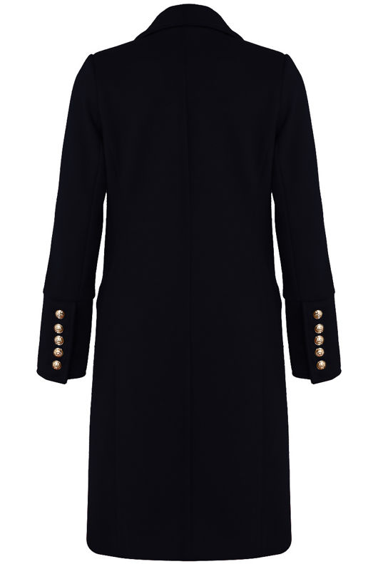 Golden Button Double Breast Long line Coat