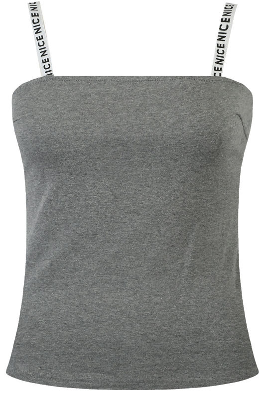Grey Printed Straps Cami