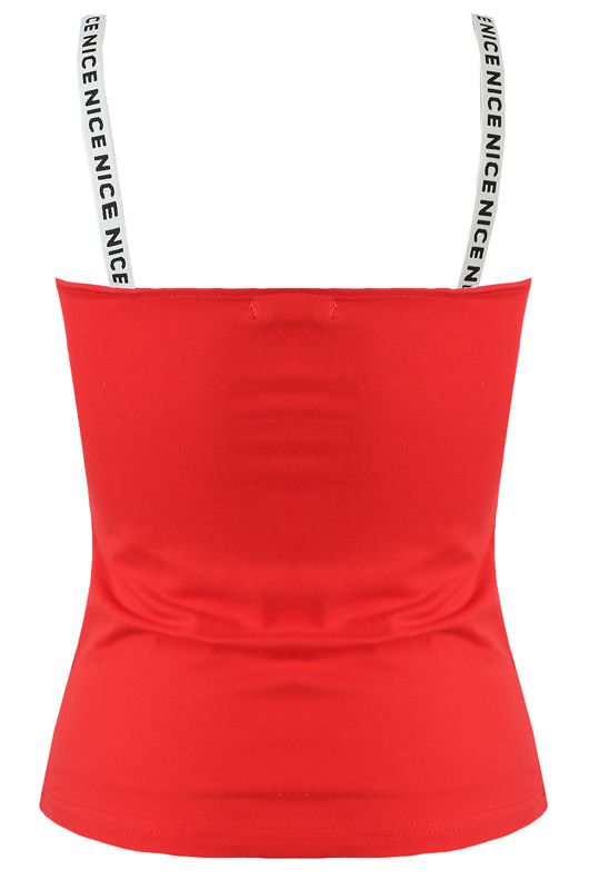 Red Printed Straps Cami
