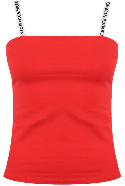 Red Printed Straps Cami