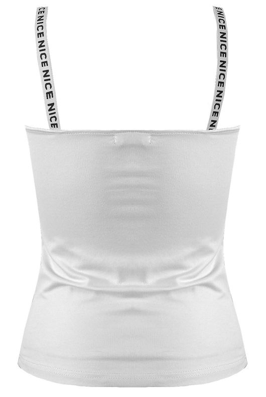 White Printed Straps Cami