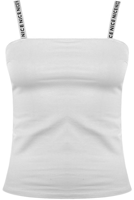 White Printed Straps Cami