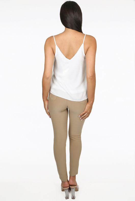 Lace Scallop Cami White