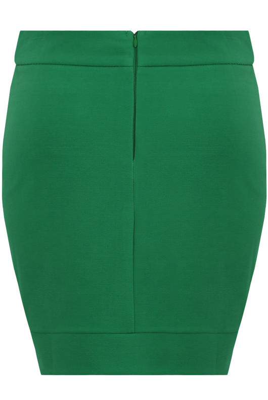 Green V Cut Bandage Skirt