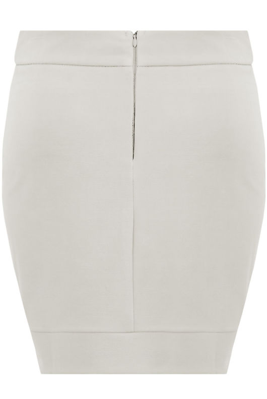 White V Cut Bandage Skirt