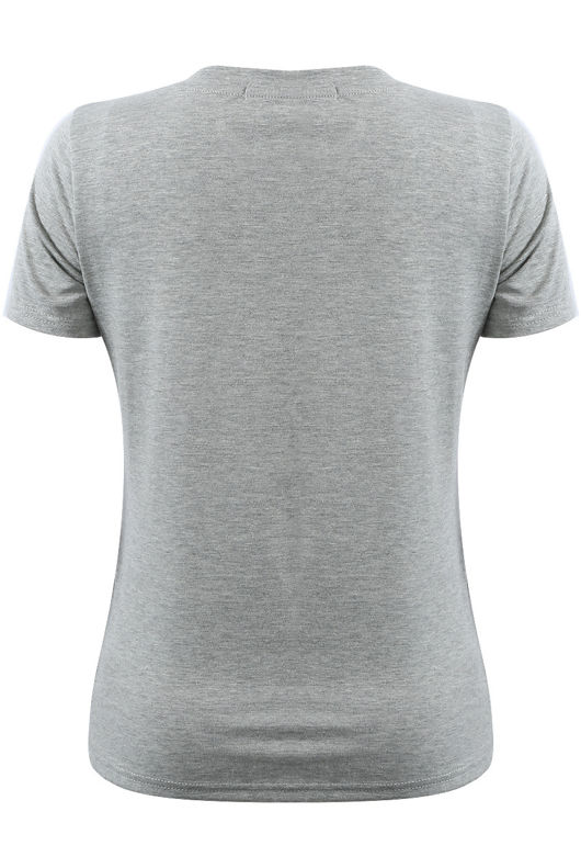 Grey Be Radiant Print Summer  Tee