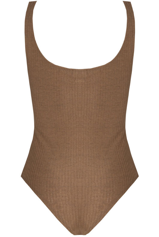Taupe Lurex Tank Bodysuit