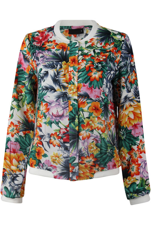 Summer Tropical Print Jacket