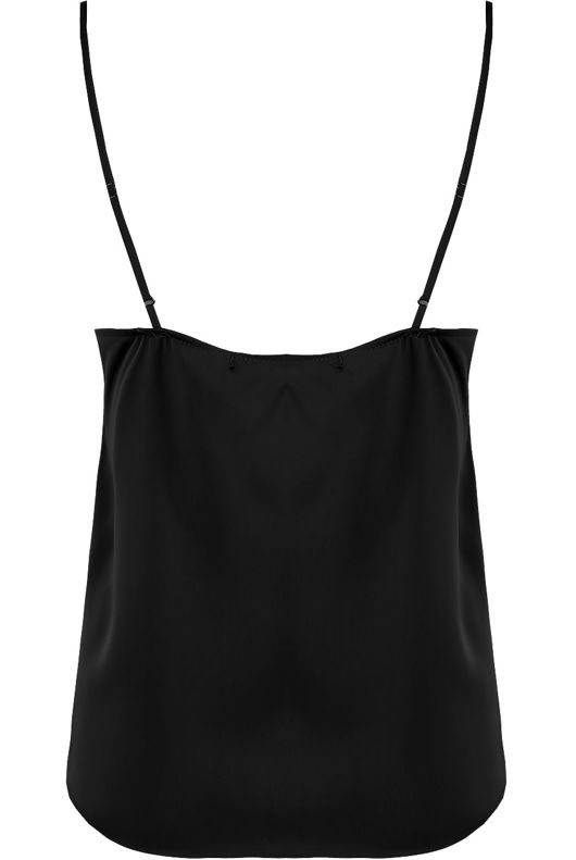Black Scallop Net Trim Cami