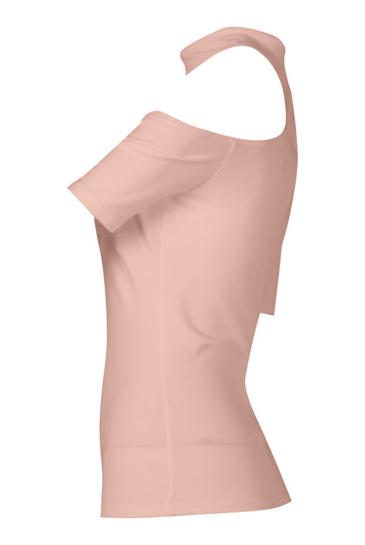 Choker Neck Cut Out Top in Rose 