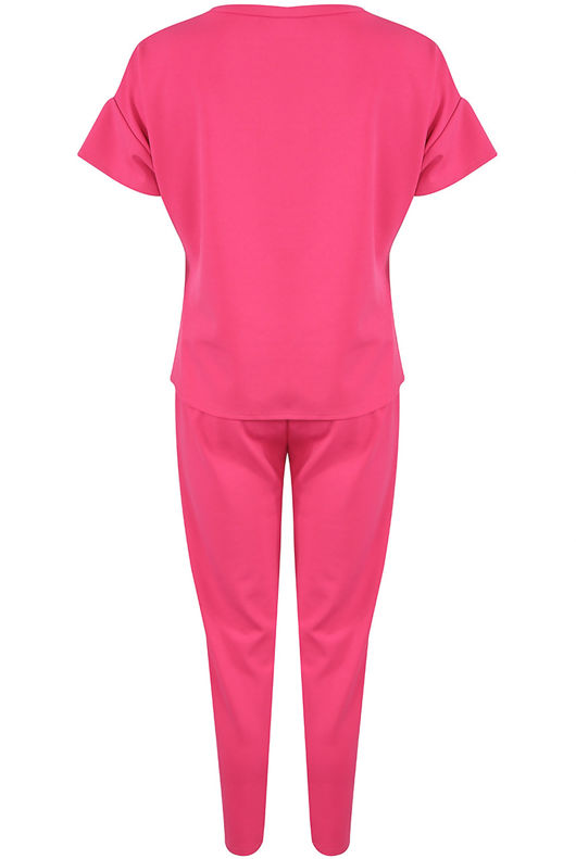 Fuchsia Sleeve Boxy Loungewear set