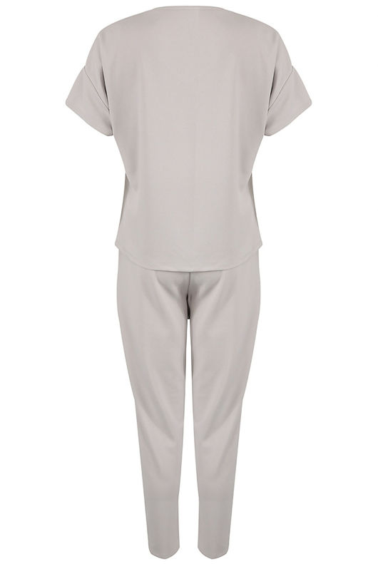 Grey Sleeve Boxy Loungewear set