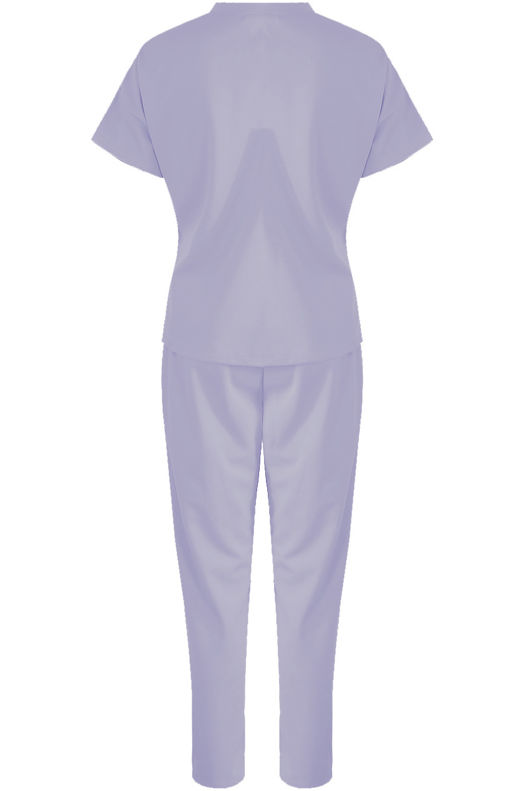 Lilac Short Sleeves Round Neck Loungewear Set