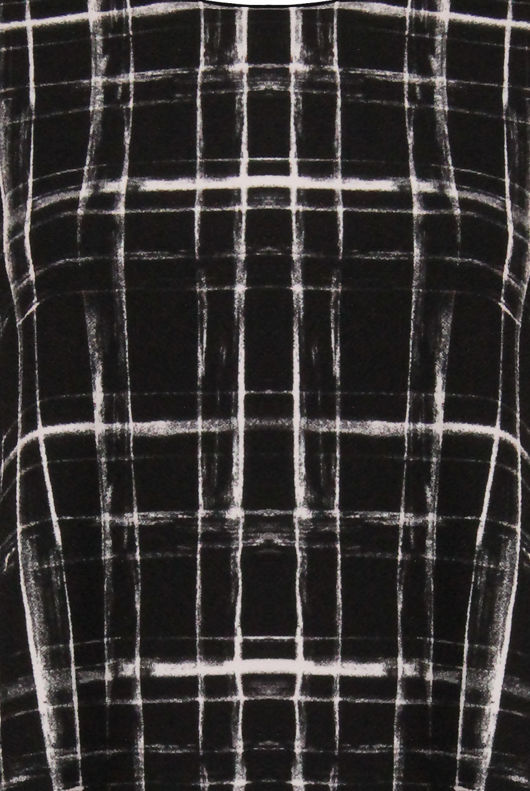Black & Cream Tartan Print Swing Dress