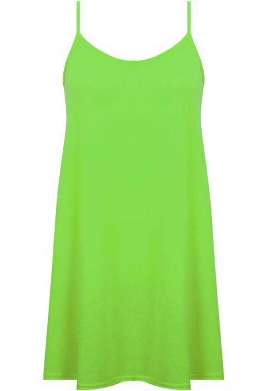 Dark Green Block Neon Colour Sleeveless Summer Dress
