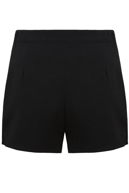 Black Front Pocket Side Zip Up Skorts