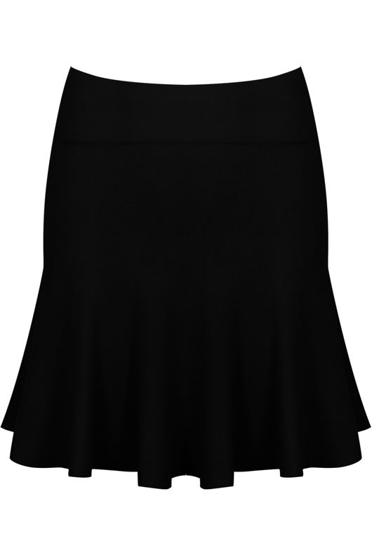 Black Knitted Mini Skirts