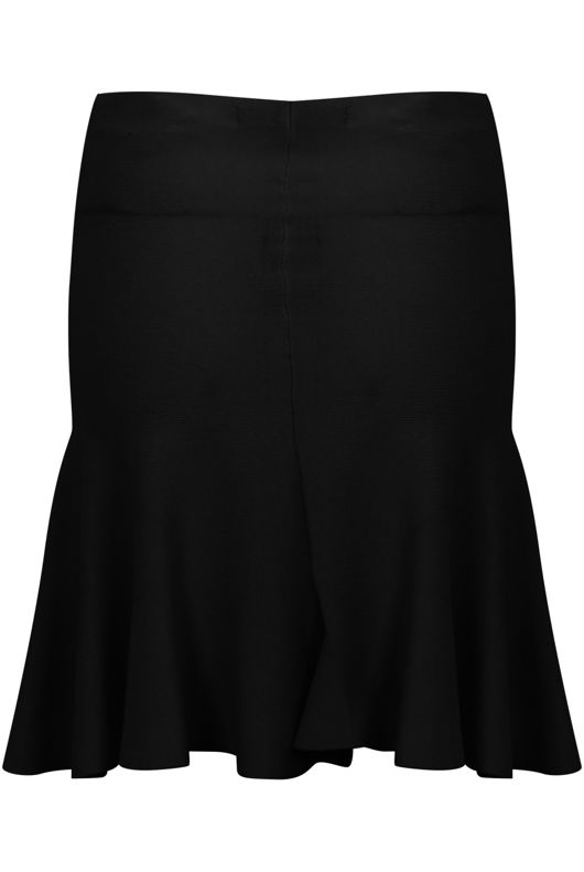 Black Knitted Mini Skirts