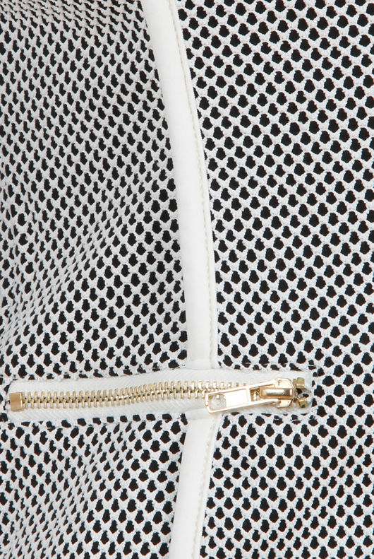 White Mesh Lined Smart Black Jacket