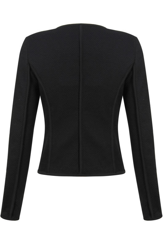 Black Mesh Lined Smart Black Jacket
