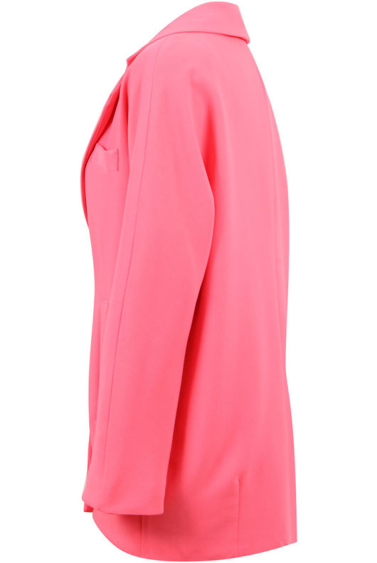 Pink Long Sleeve Easy Fit Coat