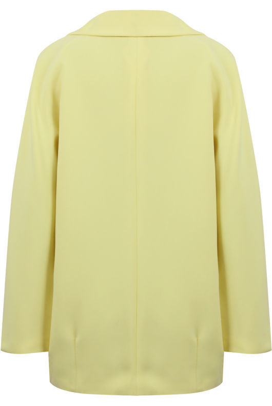 Yellow Long Sleeve Easy Fit Coat