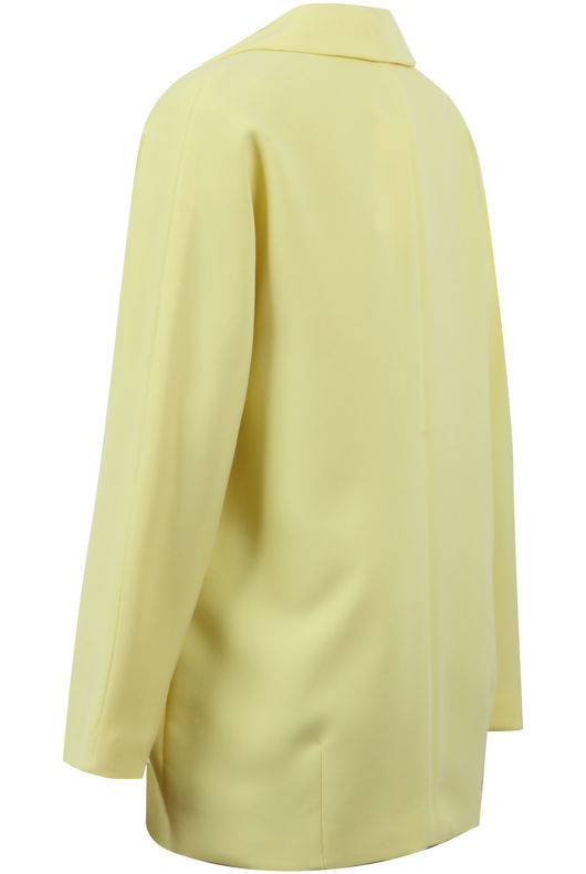 Yellow Long Sleeve Easy Fit Coat