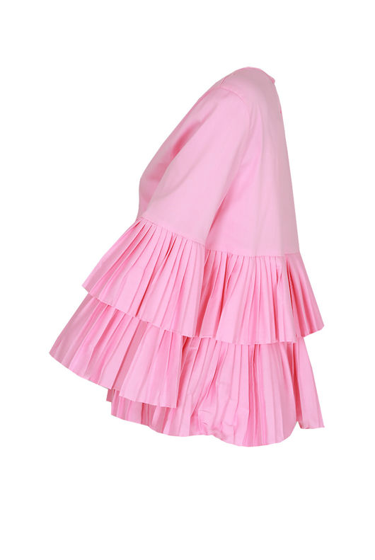 Rose Pleated Layered Tops