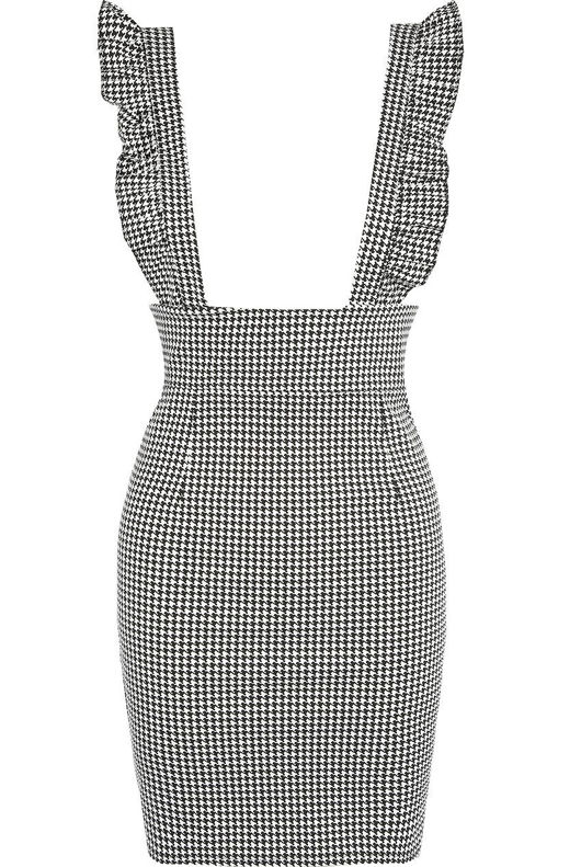 Monochrome Dogtooth Pinafore Dress