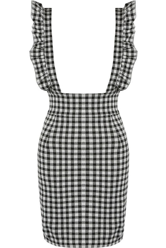 Monochrome Check Pinafore Dress
