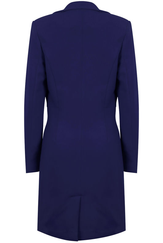 Navy Double Breast Long Coat