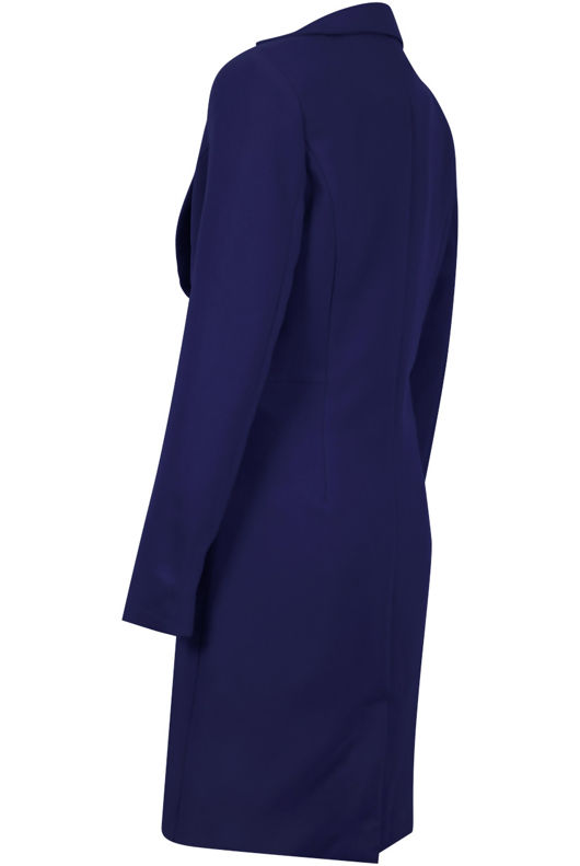 Navy Double Breast Long Coat