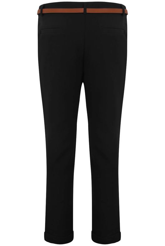 Black Tailored Trouser with Belt