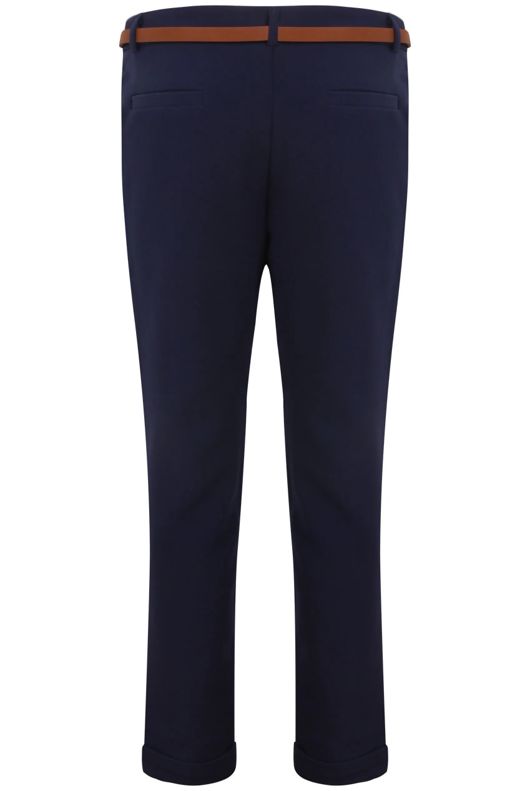 Navy Tailored Trouser with Belt