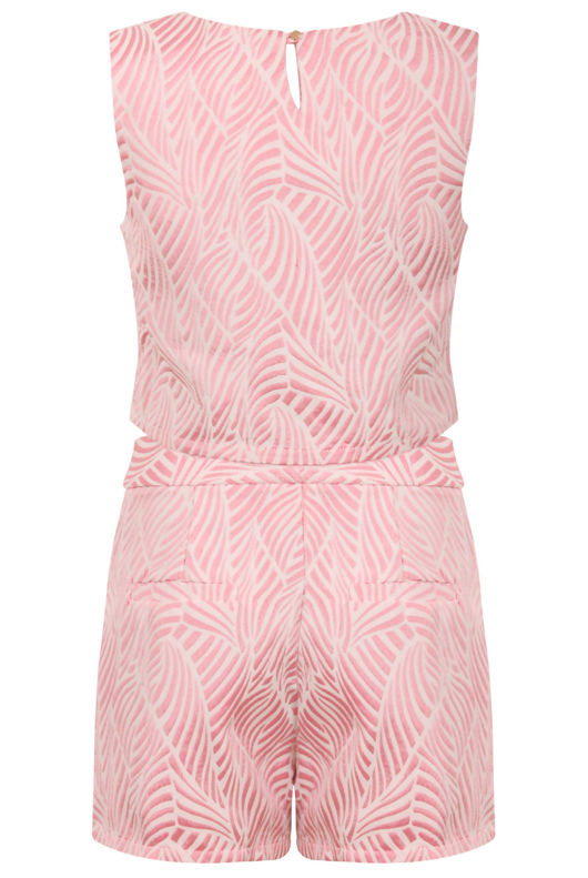 Pink Embossed Crop Top